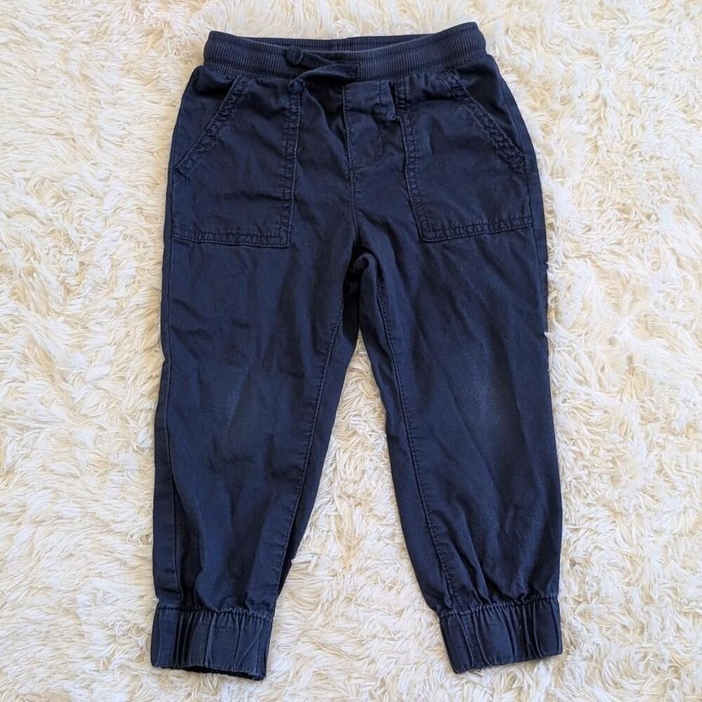 Jumping Beans Boys Size 3T Navy Blue Stretchy Waist Cotton Play Joggers